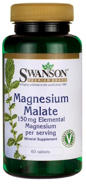 Swanson Magnesium Malate 150mg for Muscle & Nerve Support 60 Tablets