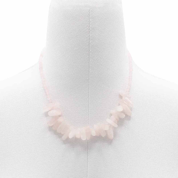 Longstone Gem Necklace - Rose Quartz