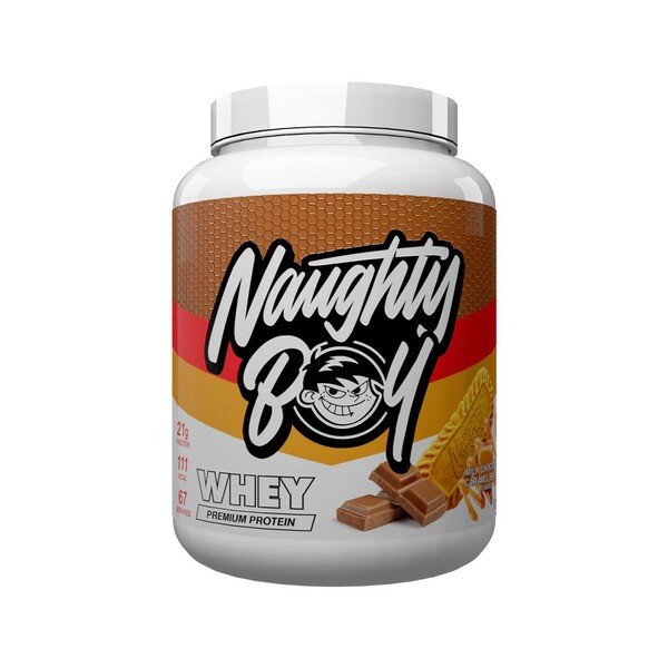 Naughty Boy Advanced Whey Protein Powder for Muscle Growth Milk Chocolate Caramel Biscuit 2010g