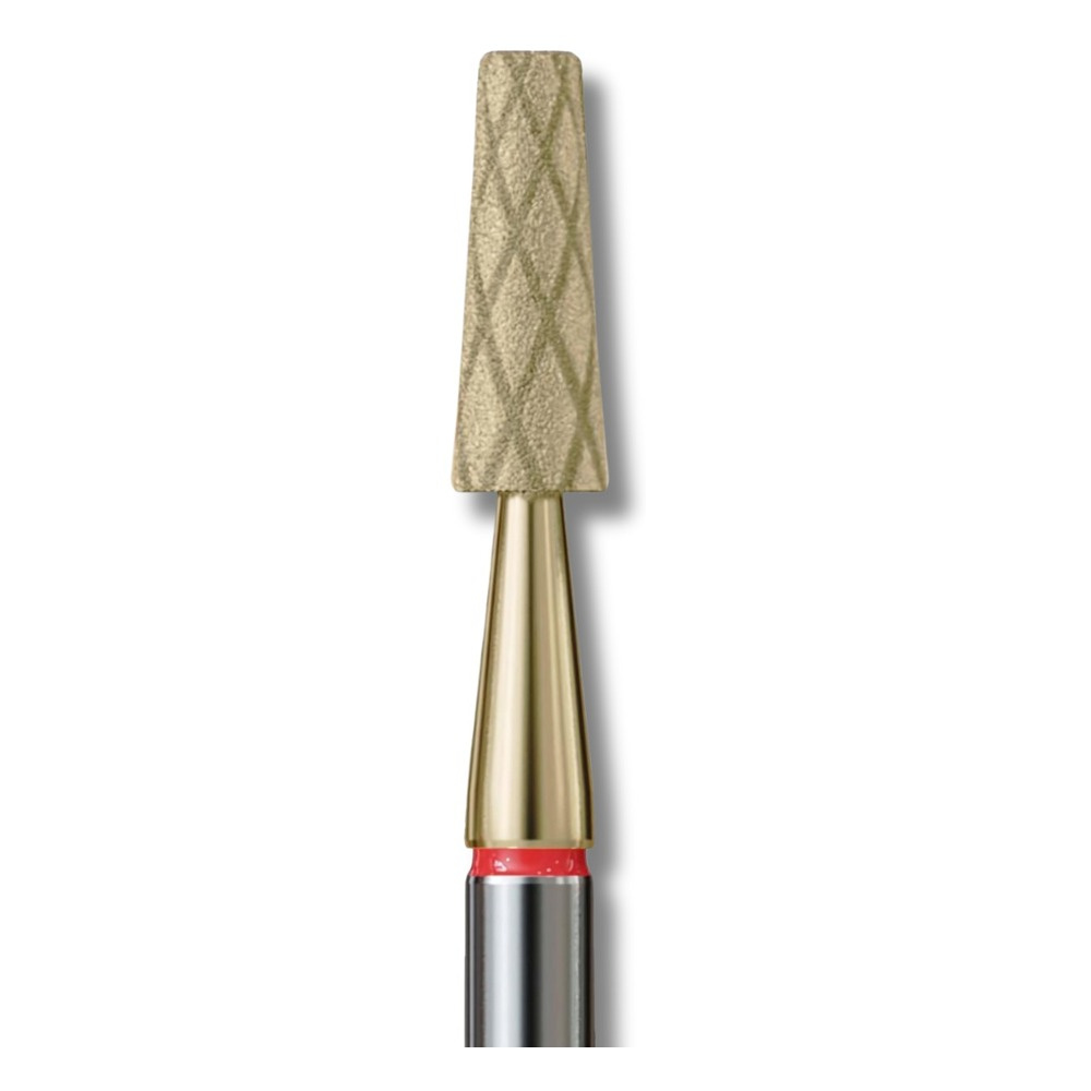IQ Nails Cool Bits Gold Line Diamond Nail Drill Bit Truncated Cone Fine Grit 3.1mm ZRN Coating Manicure and Pedicure 173.X514.031Z 1 Piece