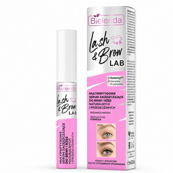Bielenda Lash & Brow Lab Multi-Peptide Thickening Serum for Natural & Extended Lashes and Brows 5ml