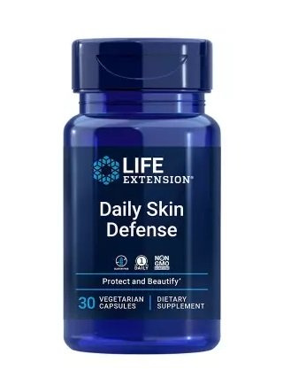 Life Extension Daily Skin Defense Supplement for Skin Health 30 Vcaps