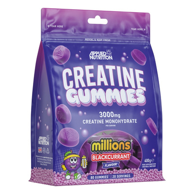 Applied Nutrition Creatine Gummies Millions Blackcurrant Creatine For Strength and Endurance 80 Gummies