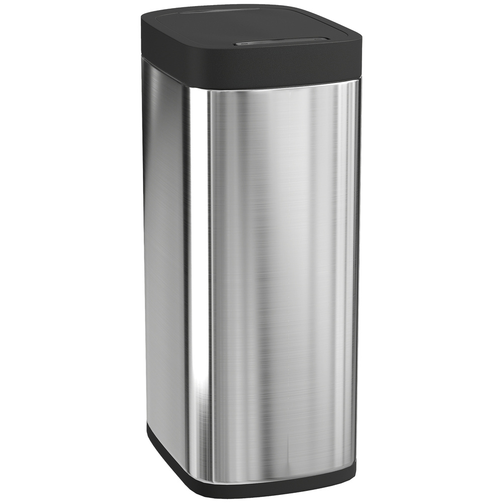 HOMCOM 50L Sensor Bin, Automatic Kitchen Bin, Manual Override, Battery Operated, Inner-Bucket-Free, for Kitchen, Bedroom