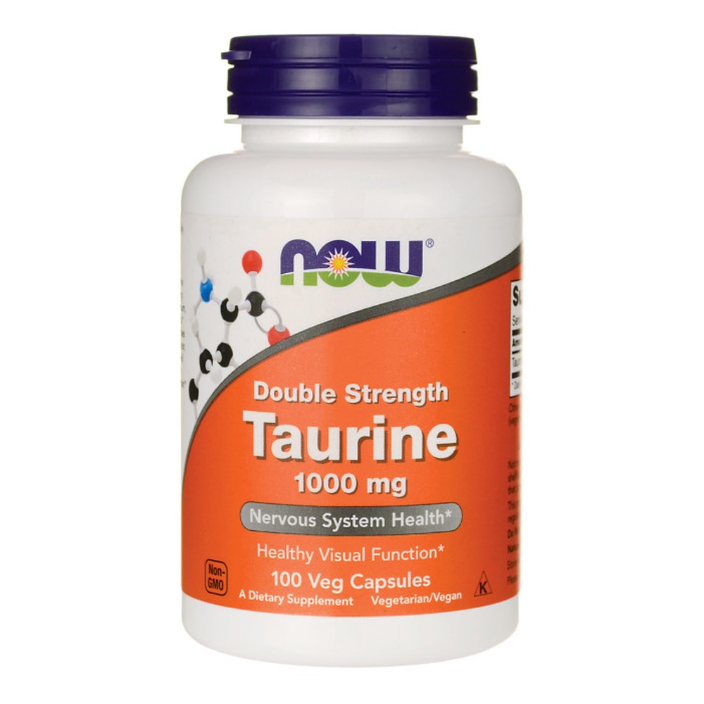 Now Foods Taurine 1000mg Double Strength Supports Healthy Vision 100 Vcapsules