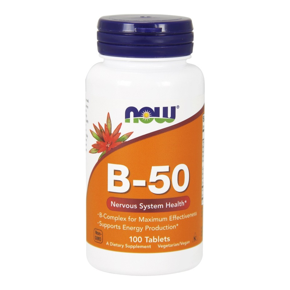 Now Foods Vitamin B-50 Supports Nervous System 100 Tablets