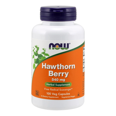 NOW Foods Hawthorn Berry 540mg as a Free Radical Scavenger 100 Capsules