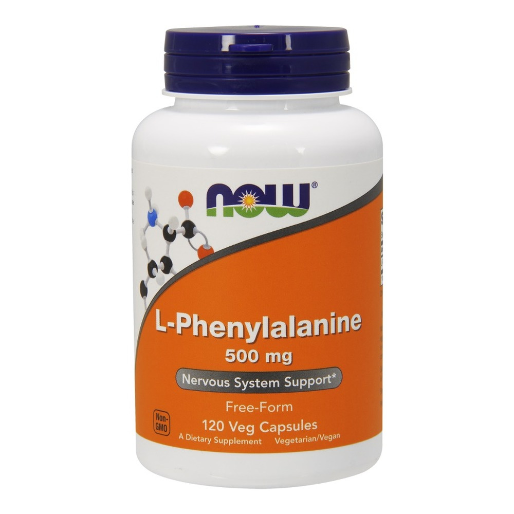 Now Foods L-Phenylalanine 500 mg Nervous System Support and Protein Synthesis 120 vcaps