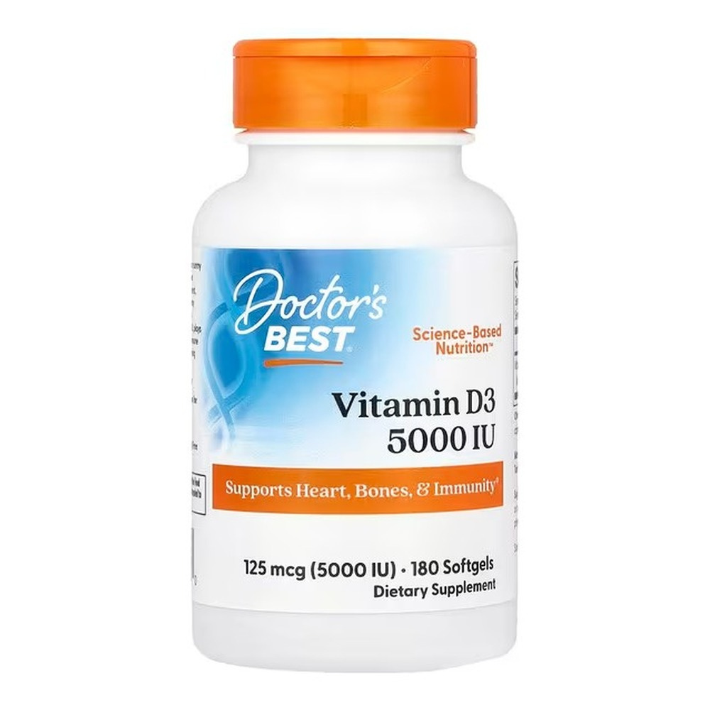 Doctor's Best Vitamin D3, 5000 IU 180 Softgels