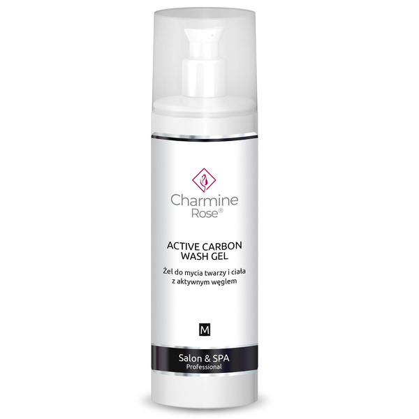 Charmine Rose Cleansing Face and Body Wash Gel with Active Carbon 200ml