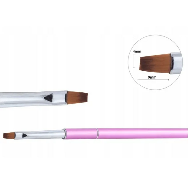 Neonail Natural Brush for Gel Flat No. 6 1 Piece