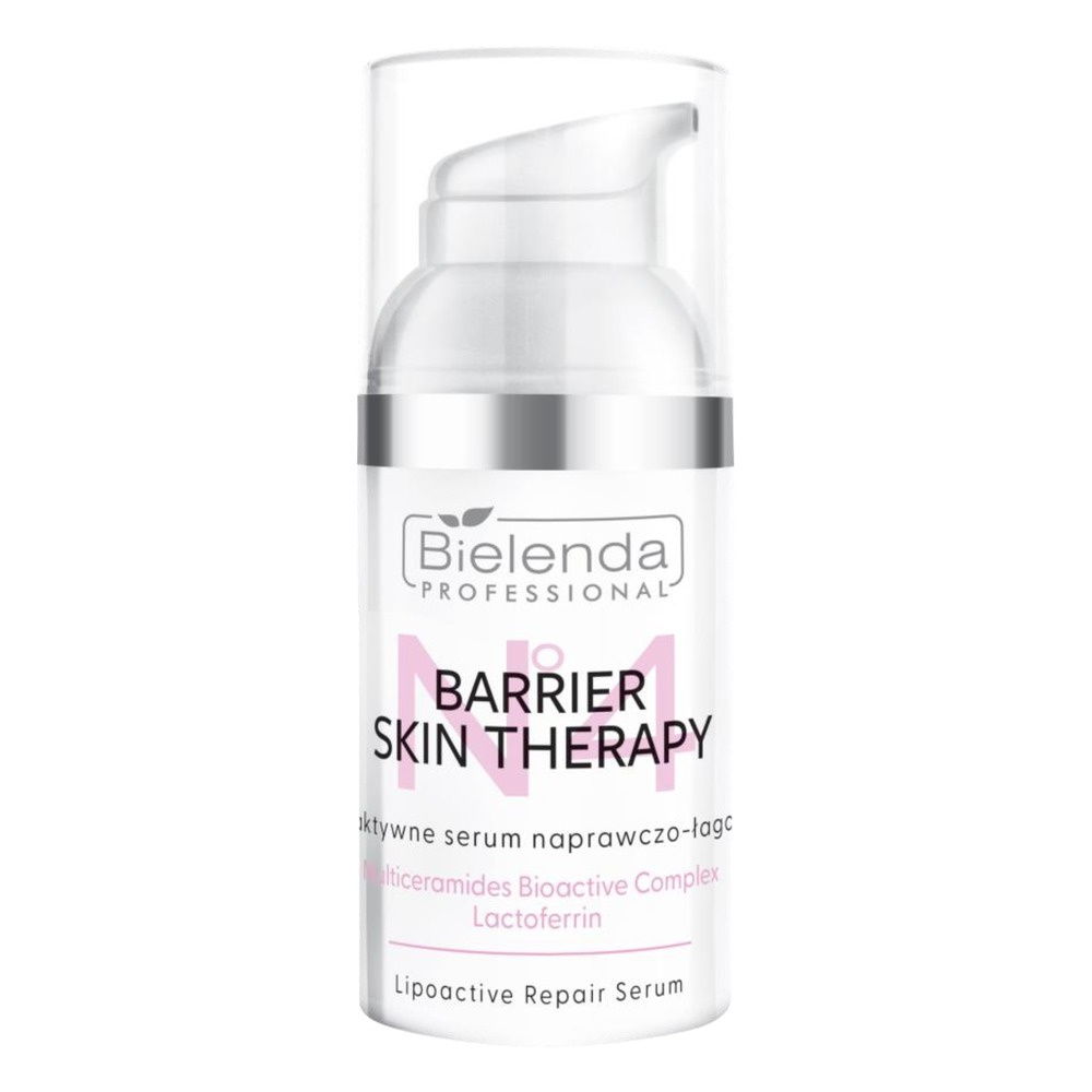 Bielenda Professional Barrier Skin Therapy Lipoactive Repairing & Soothing Serum for the Face and Eyes with Multi-Ceramide Complex and Lactoferrin 30ml