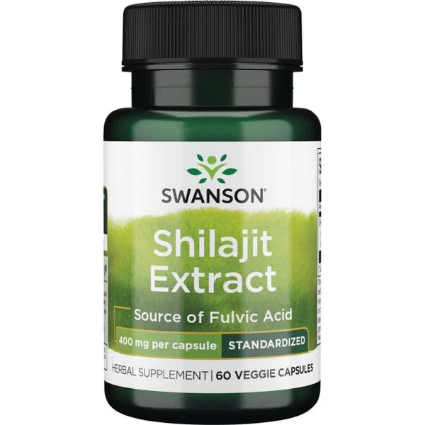 Swanson Shilajit Extract 400mg for Vitality Support 60 Vcapsules