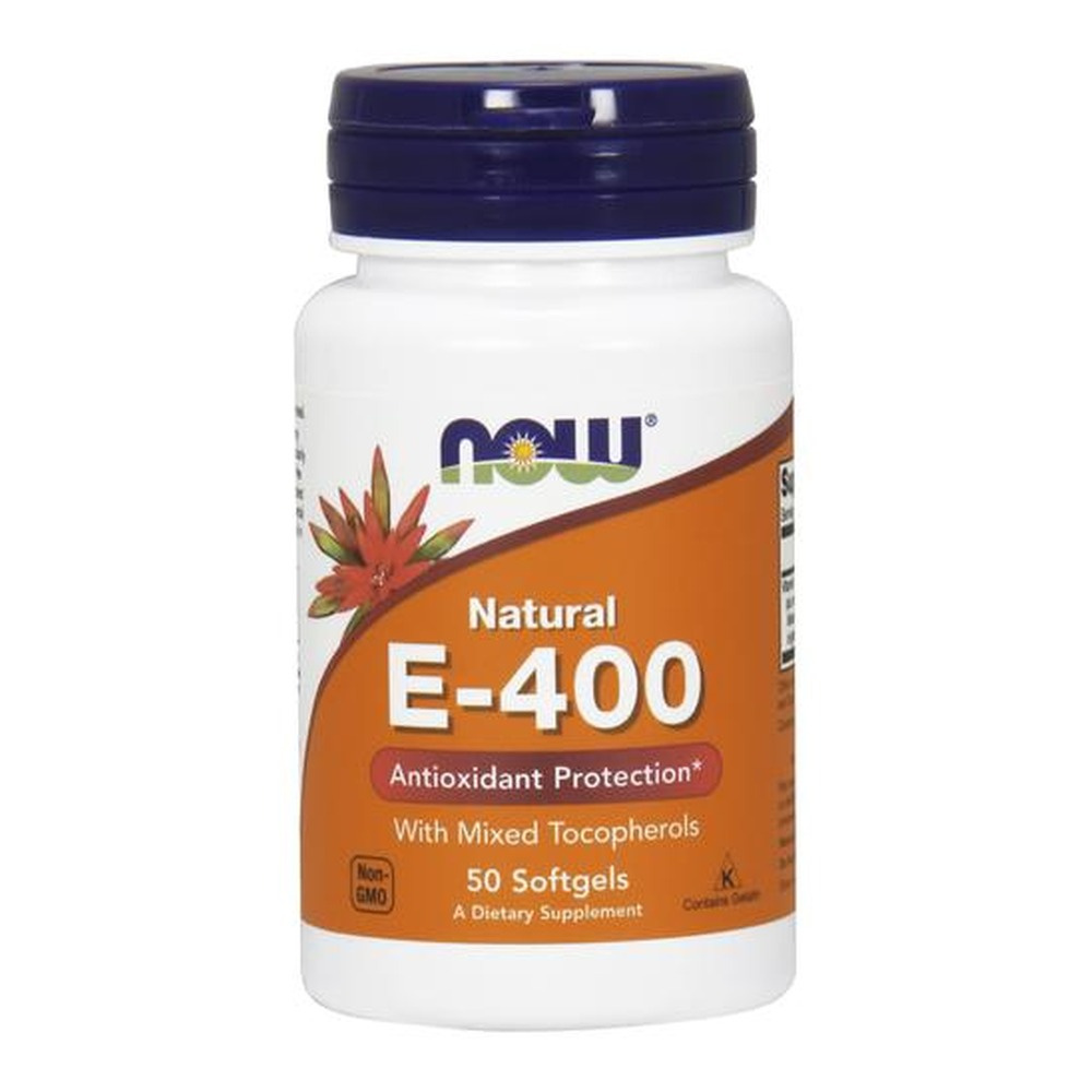Now Foods Vitamin E-400 Natural Mixed Tocopherols Supports the Body's Immunity 50 Softgels