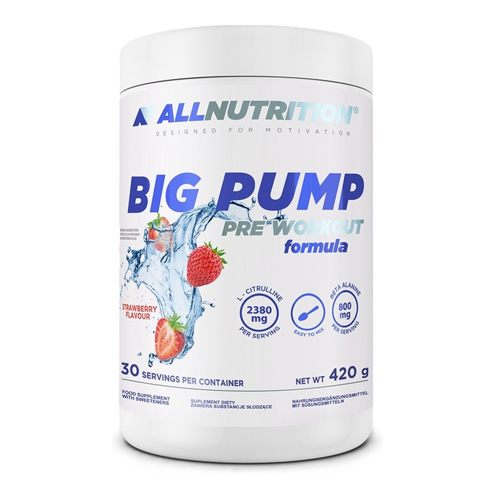 Allnutrition Big Pump Pre-Workout Formula Supporting Muscle Pump Strawberry 420g