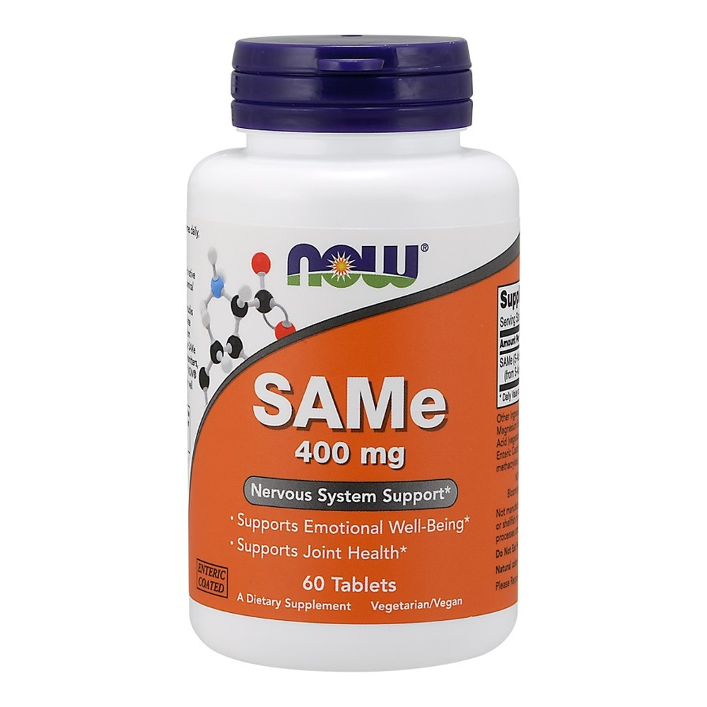 NOW Foods SAMe 400mg For Emotional Well-Being and Joint Health 60 Tabs