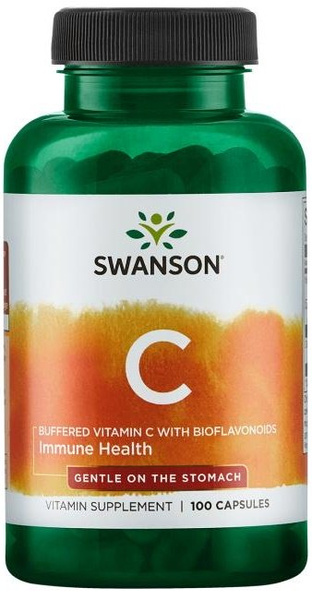 Swanson Buffered Vitamin C with Bioflavonoids for Immune Support 100 Capsules