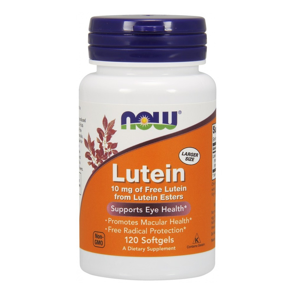 NOW Foods Lutein 10 mg Vision Support and Retinal Protection 120 softgels