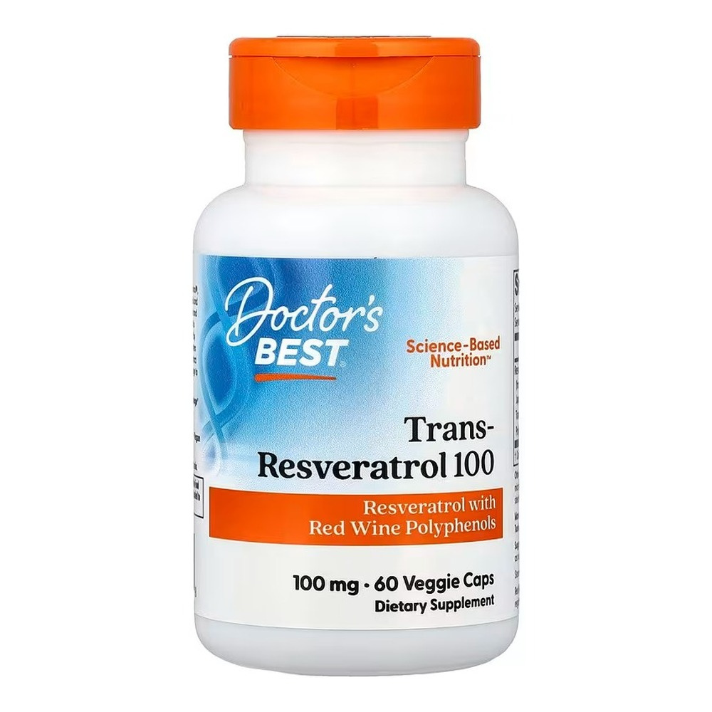 Trans-Resveratrol with ResVinol, 100mg - 60 vcaps