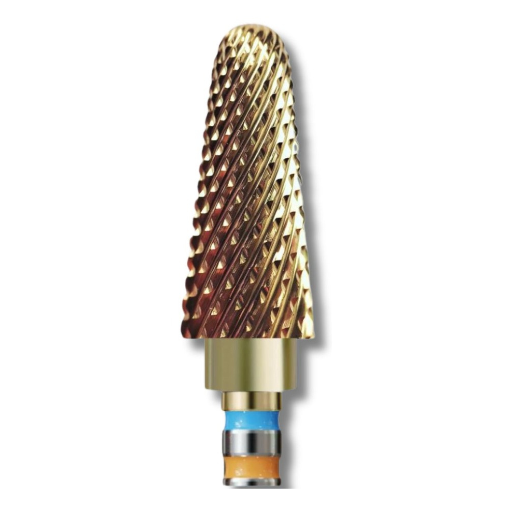 IQ Nails CoolBits Nail Drill Bit Tungsten Carbide Cone Bidirectional Cross Cut 6mm ZRN Coating 201XUF HP.060 1 Piece