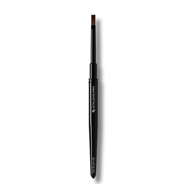 Staleks Pro Expert Straight Gel Brush Width 6 mm Length 10 mm – Professional Nail Modelling and Strengthening Tool 1pc