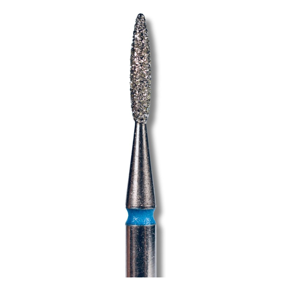 IQ Nails Diamond Nail Drill Bit Long Flame Medium Fine 1.6mm For Cuticles and Thick Skin 243R.524.016 1 Piece