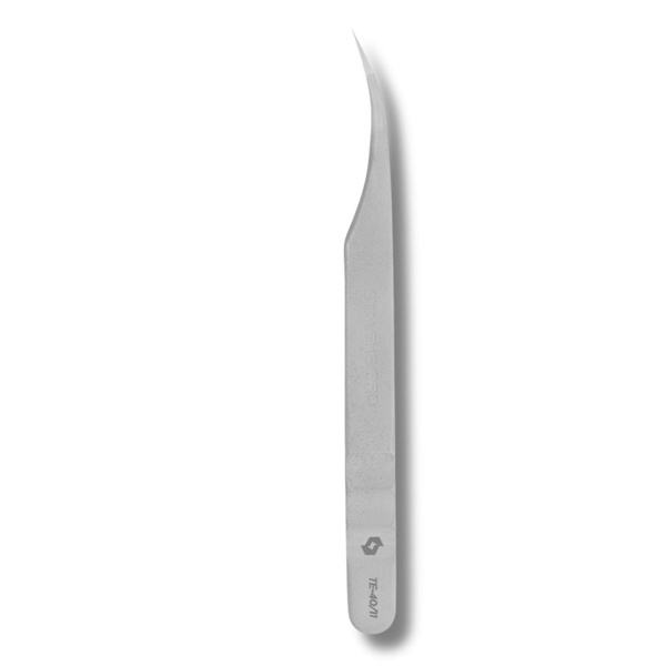 Staleks Pro Expert 40 Type 11 Curved Eyelash Tweezers For Precision Isolation 125mm