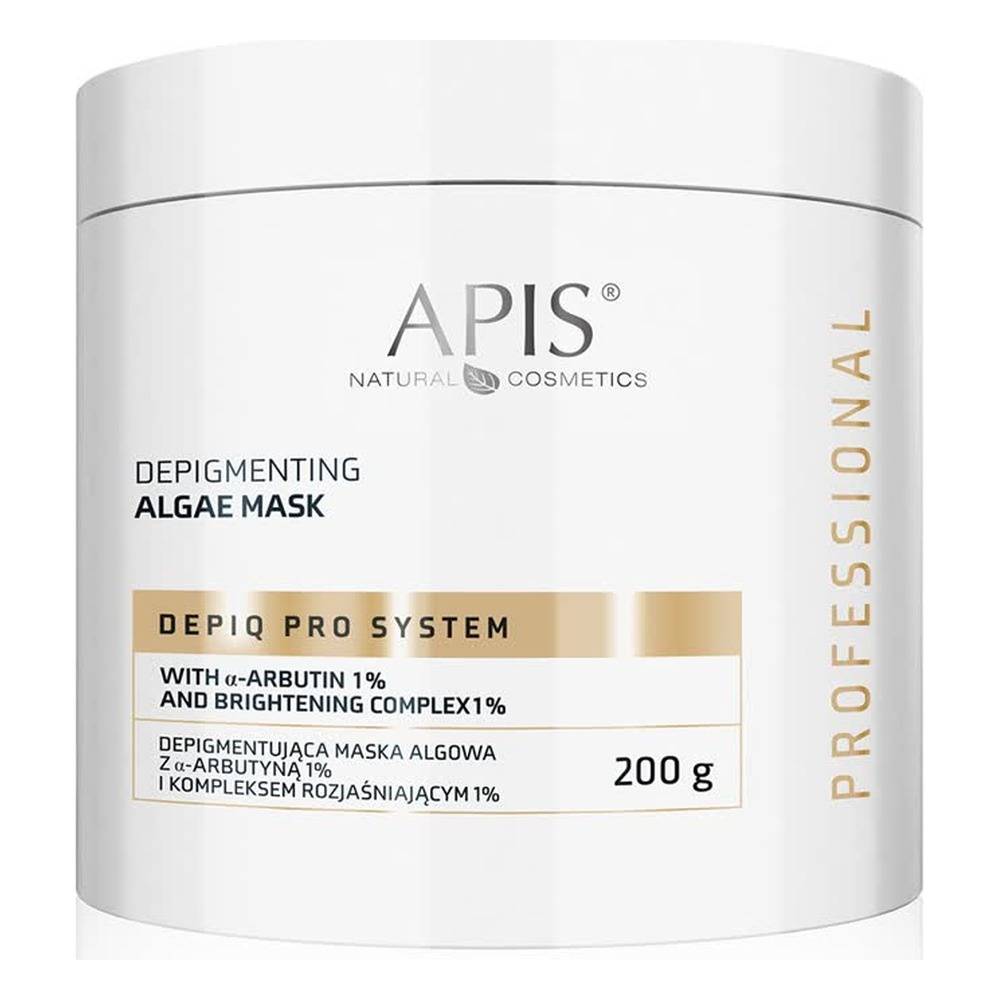 Apis Professional DepiQ Pro System Depigmenting Algae Mask with 1% A-arbutrin and 1% Brightening Complex 200g