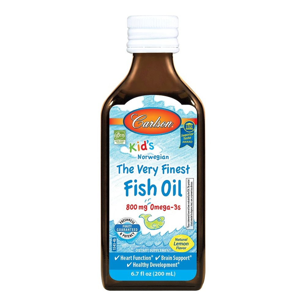 Carlson Labs Kid's The Very Finest Fish Oil Lemon For Healthy Development and Brain Function 200ml