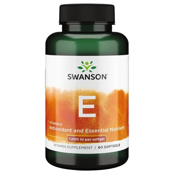 Swanson Vitamin E 1000 IU for Antioxidant Support 60 Softgels