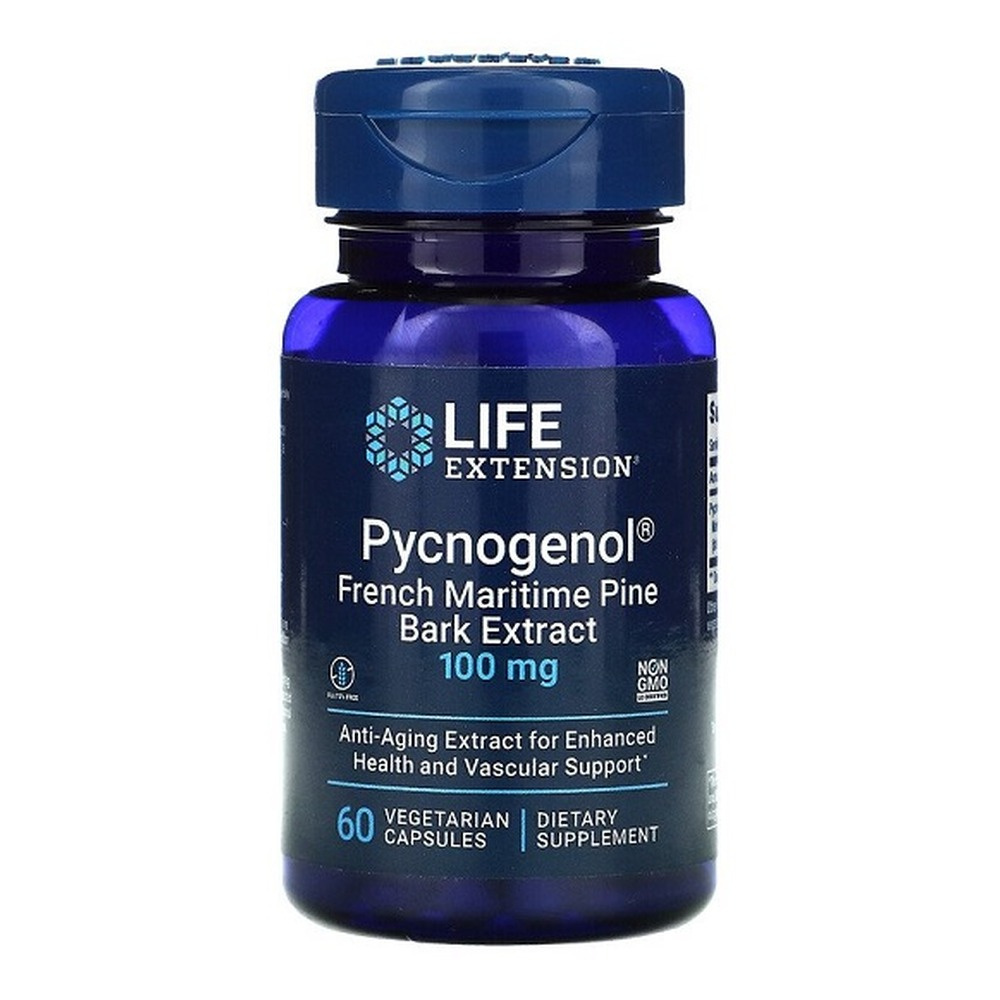 Pycnogenol French Maritime Pine Bark Extract, 100mg - 60 vcaps