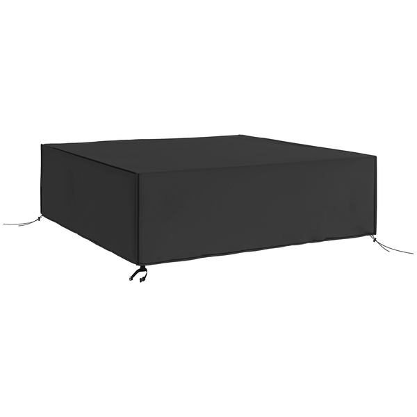 Outsunny Large Patio Garden Furniture Set Cover 600D Oxford Square Waterproof, 230 x 230 x 70 cm, Black