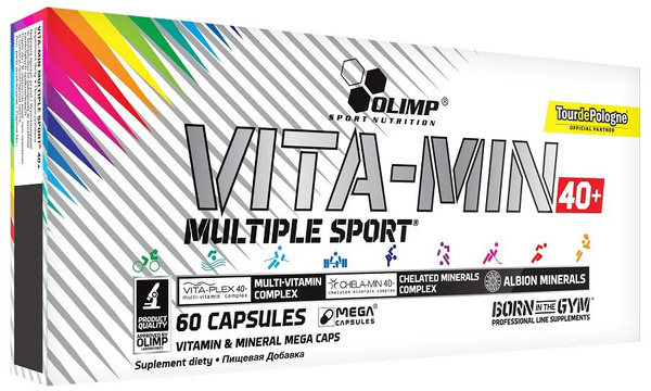 Olimp Vita-Min Multiple Sport 40+ Vitamins for Active People Over 40 60 Capsules