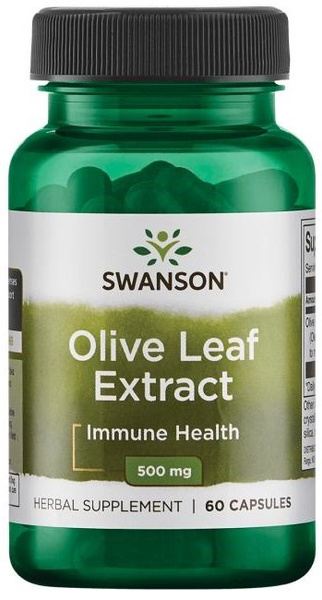 Swanson Olive Leaf Extract 500mg for Immune Support 60 Capsules