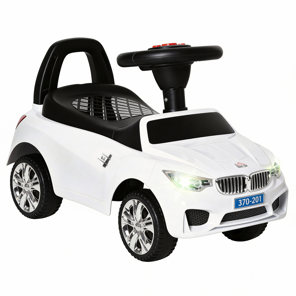 HOMCOM Ride on Car Baby Toddler Walker Foot to Floor Sliding Car Slider, White