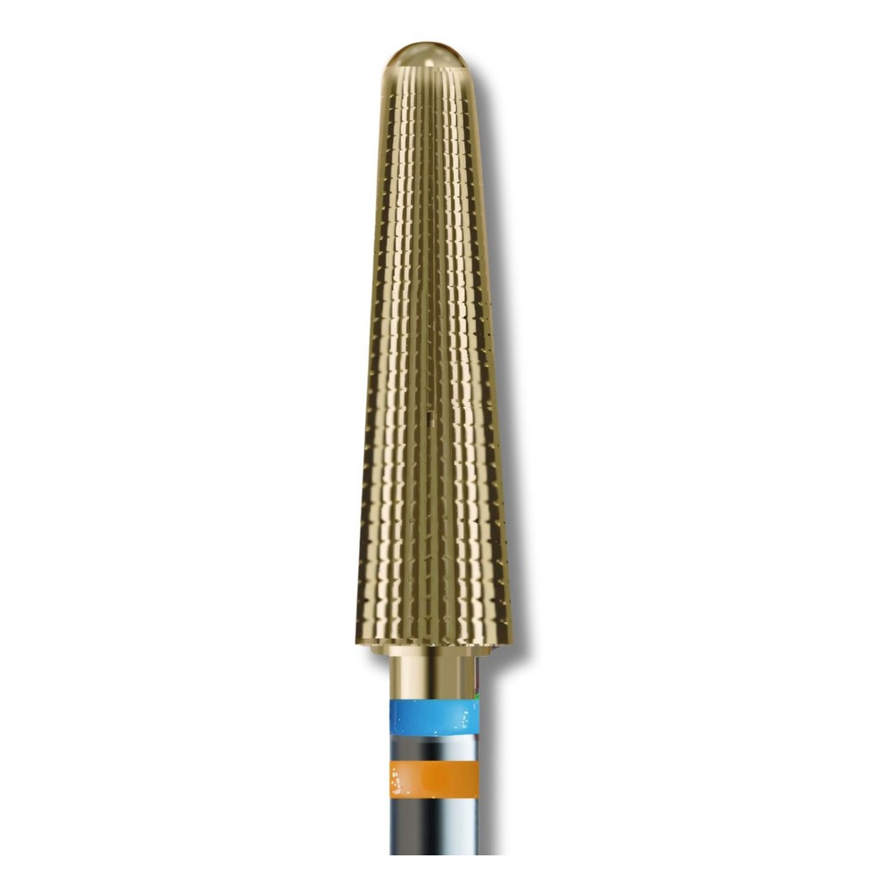 IQ Nails Magic ReFresh Tungsten Carbide Nail Drill Bit Cone Shape Standard Cross Cut 6mm ZRN Coating 221RLM HP.040 1 Piece
