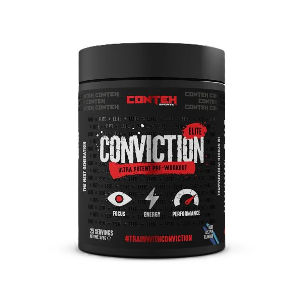 Conteh Sports Conviction Elite Pre-Workout Powder for Intense Energy and Focus 400g