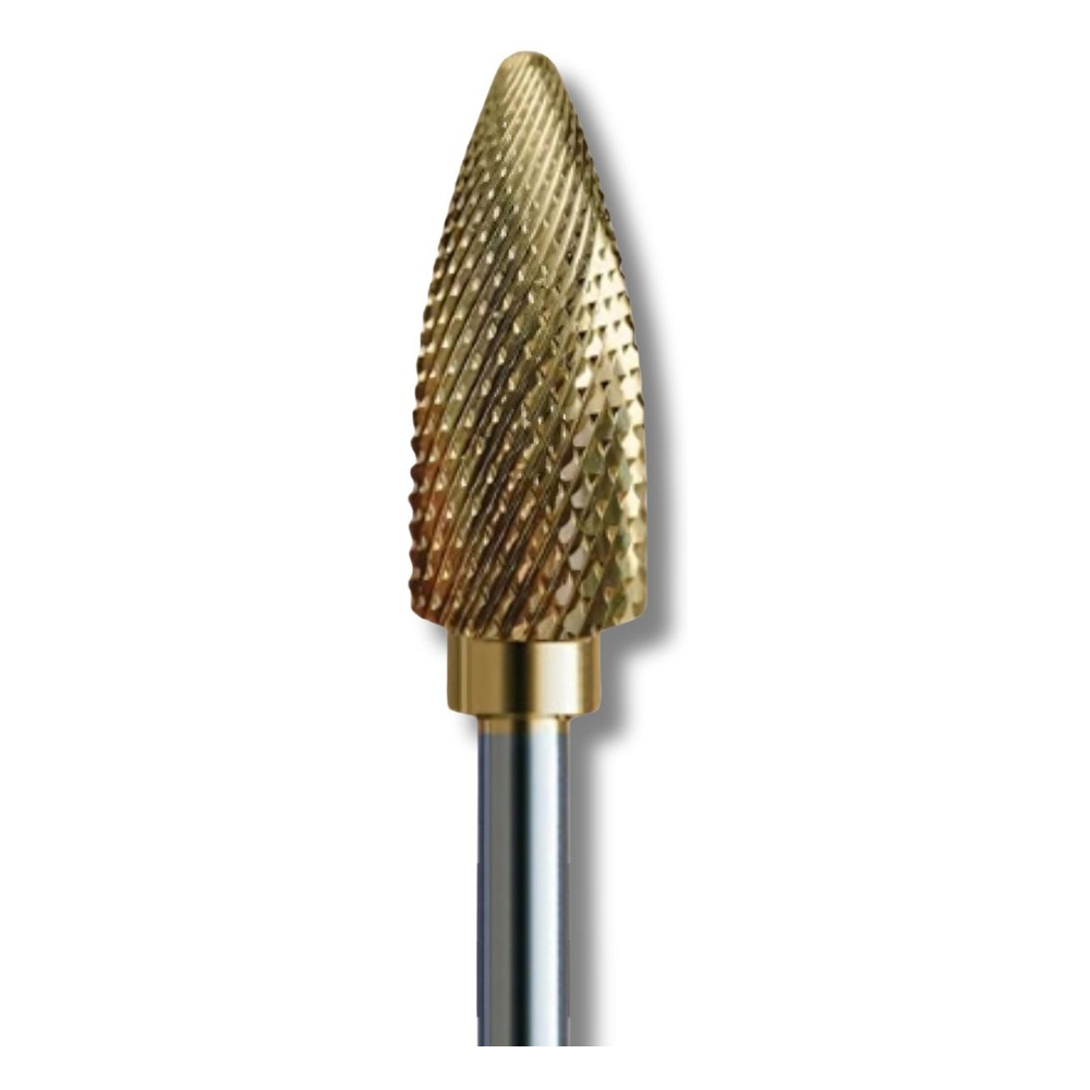 IQ Nails Speedy Tungsten Carbide Nail Drill Bit Cone Shape Special Cross Cuts 6mm ZRN Coating 275XUF HP.060 1 Piece
