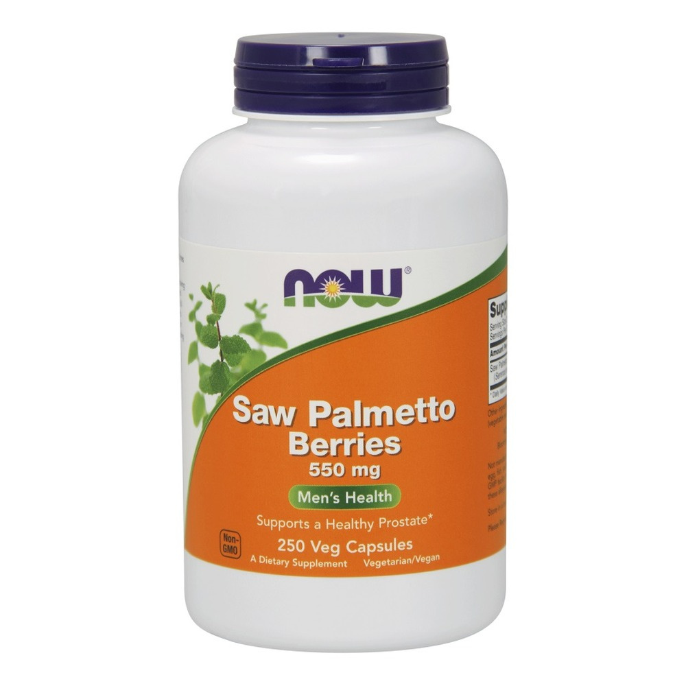 Now Foods Saw Palmetto Berries 550mg Saw Palmetto Supports Prostate Health 250 Vcapsules