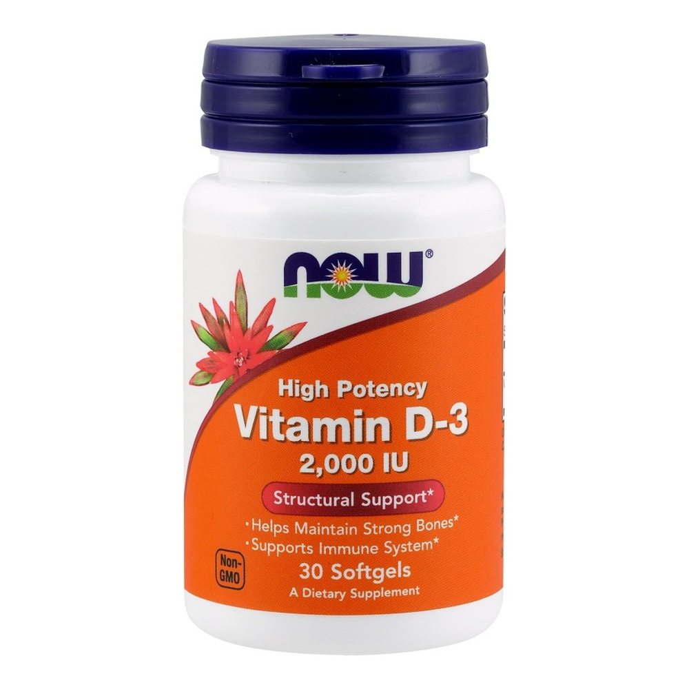 Now Foods Vitamin D-3 2000 IU 30 Softgels
