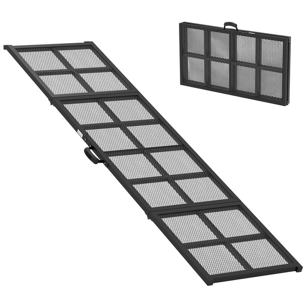 PawHut 191 x 50cm Dog Ramp for Car, Extra Long Pet Stairs with Non-Slip Surface, for Large Dogs, Black