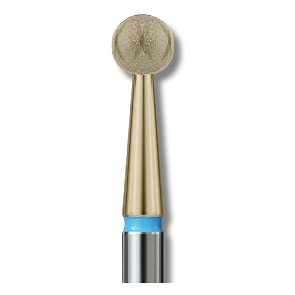 IQ Nails Cool Bits Gold Line Diamond Nail Drill Bit Ball Shaped Medium Fine 3.1mm ZRN Coating X524.031_Z 1 Piece