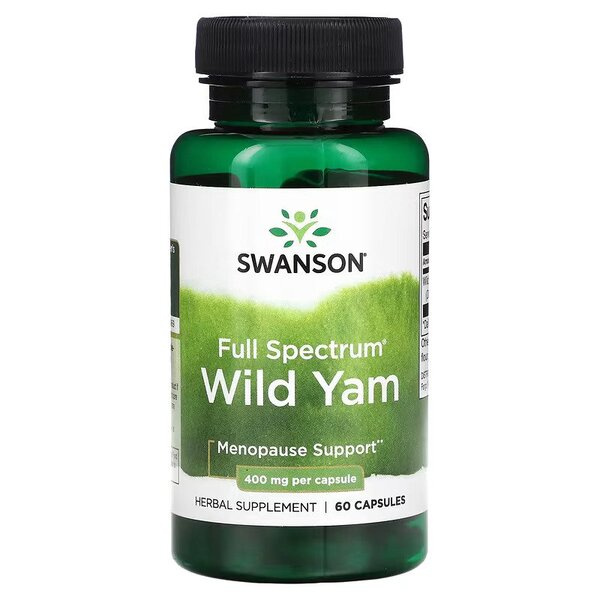 Swanson Wild Yam 400mg for Menopause Support 60 Capsules