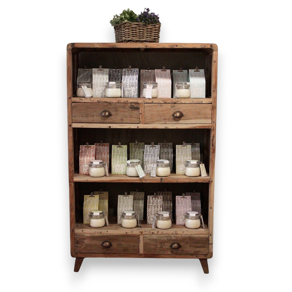 Shelf Display - Recycled Wood - 100x40x160cm