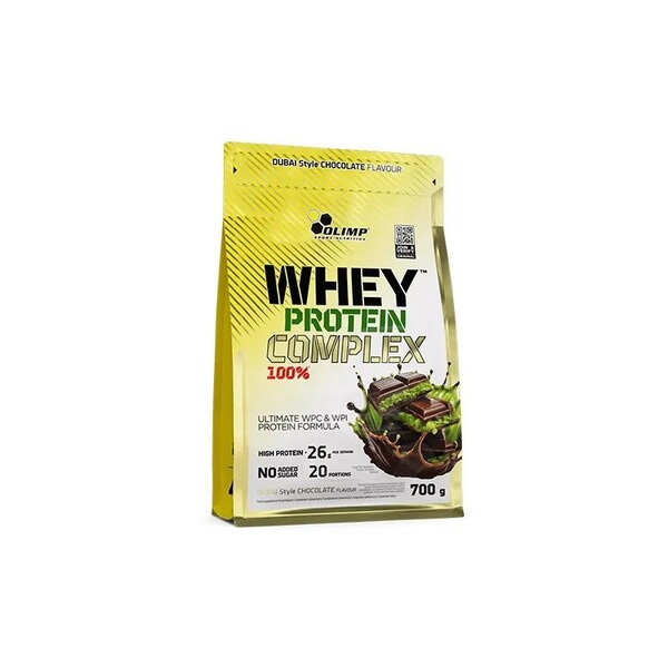 Olimp Nutrition Whey Protein Complex 100% Protein for Muscle Growth and Regeneration Dubai Chocolate 700g