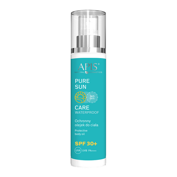 Apis Pure Sun Waterproof Protective Body Oil SPF 30 UVA UVB for All Skin Types 150ml