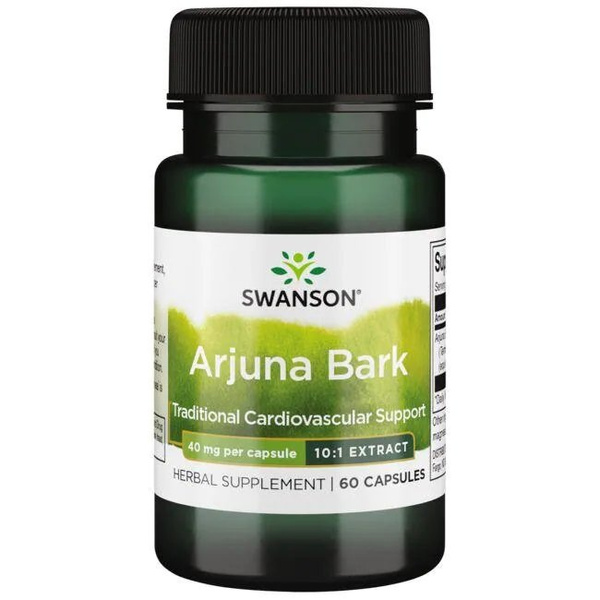 Swanson Arjuna Bark 10:1 Extract 40mg for Cardiovascular Support 60 Capsules