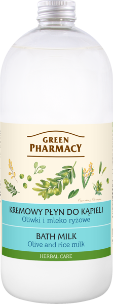 Green Pharmacy Creamy Bath Milk with Olive and Rice Milk 1000ml