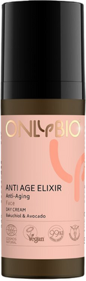 OnlyBio Anti Age Elixir Antiwrinkle Face Cream with Bakuchiol and Avocado for All Skin Types 50ml