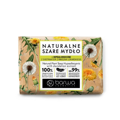Barwa Natural Hypoallergenic Gray Soap with Dandelion 90g